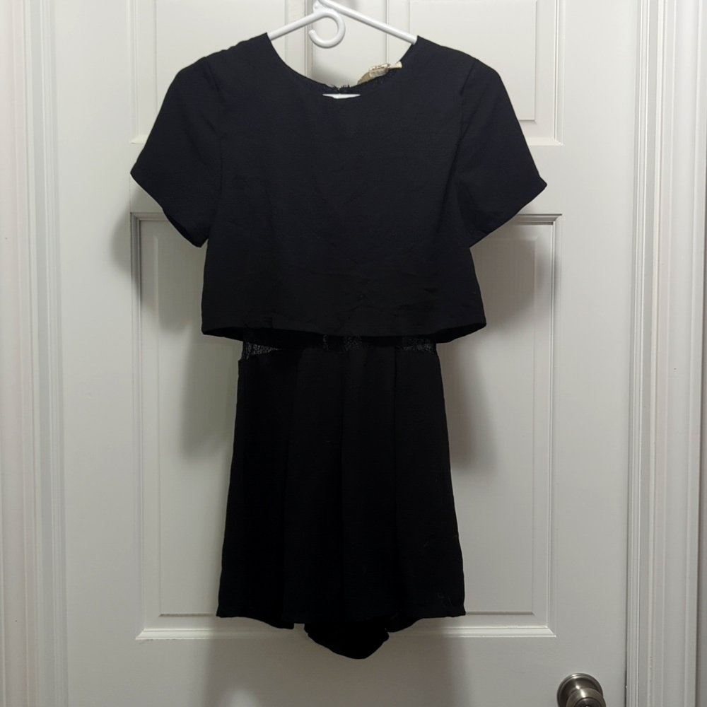 Sans Souci black lace romper